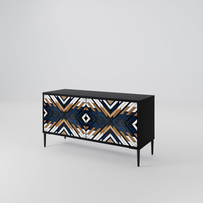 ARTFUL GEOMETRY Kompakt TV-bänk med 2 dörrar