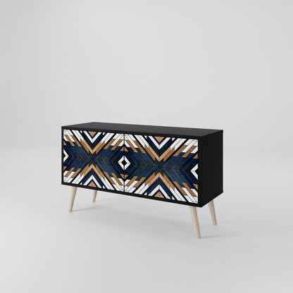 ARTFUL GEOMETRY Kompakt TV-bänk med 2 dörrar