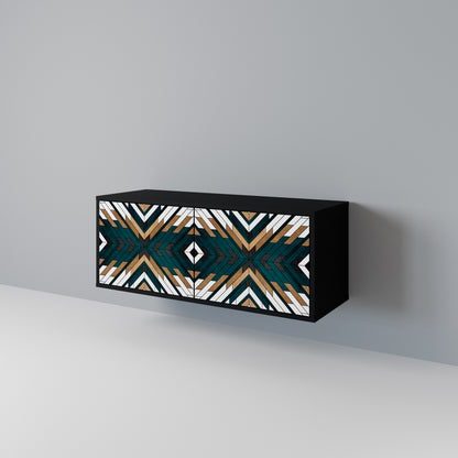 ARTISTIC GEOMETRY Kompakt TV-bänk med 2 dörrar