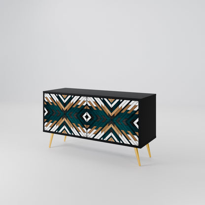 ARTISTIC GEOMETRY Kompakt TV-bänk med 2 dörrar