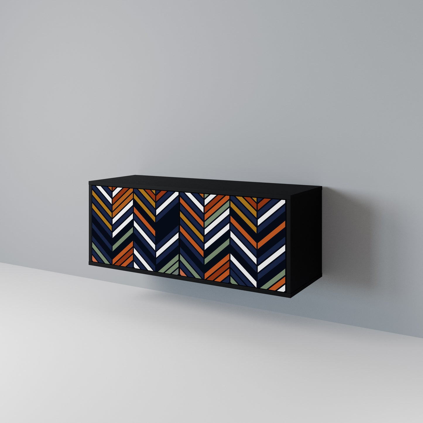VIBRANT PATCHWORK Kompakt TV-bänk med 2 dörrar