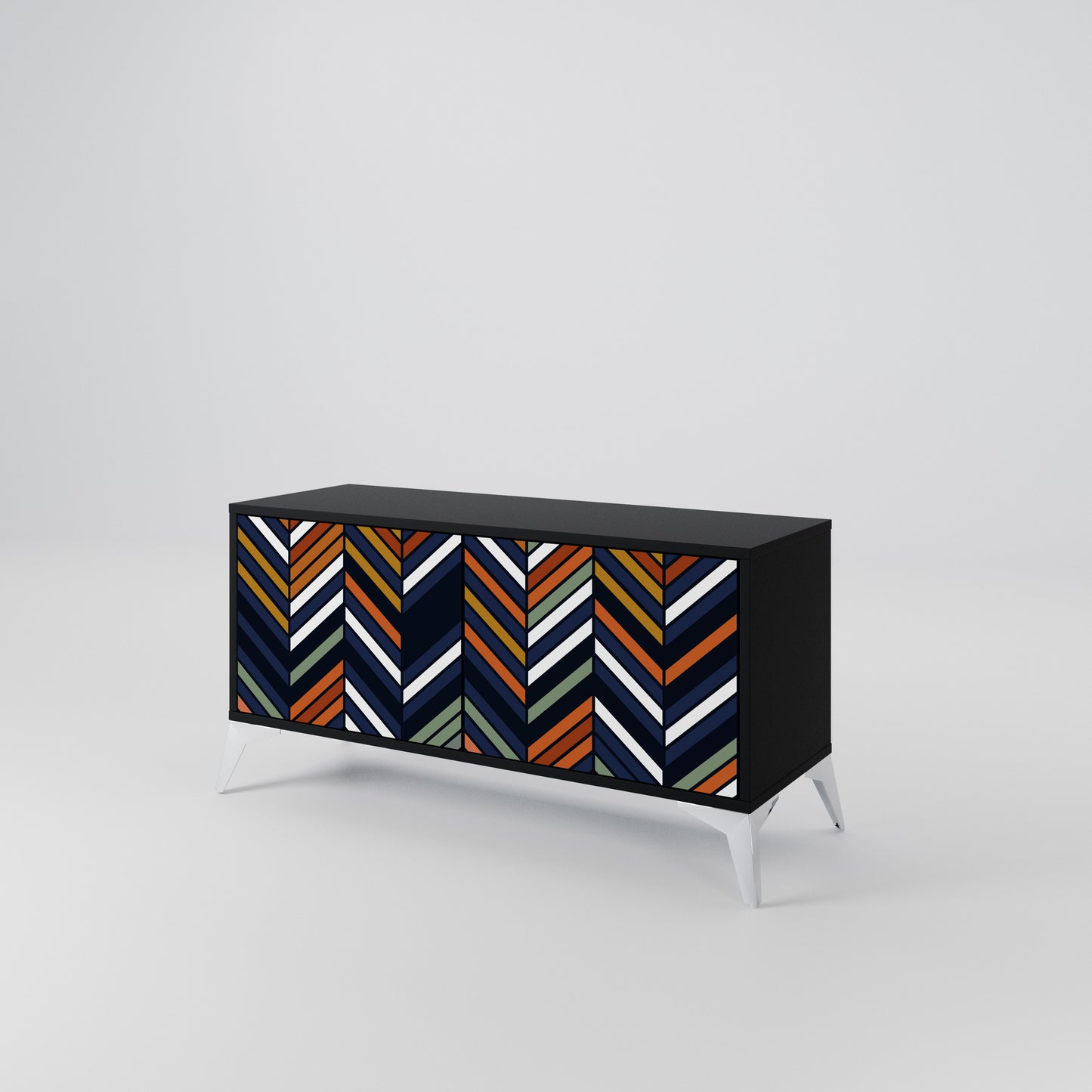 VIBRANT PATCHWORK Kompakt TV-bänk med 2 dörrar