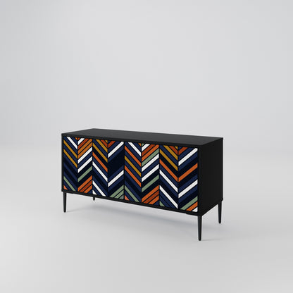 VIBRANT PATCHWORK Kompakt TV-bänk med 2 dörrar