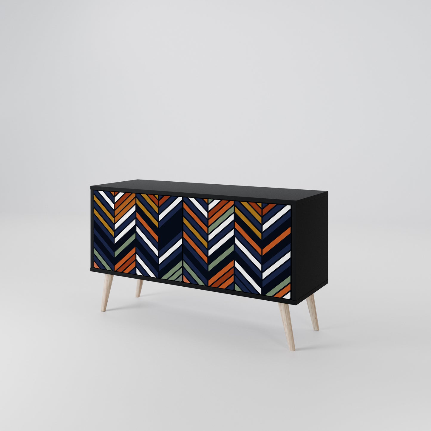 VIBRANT PATCHWORK Kompakt TV-bänk med 2 dörrar