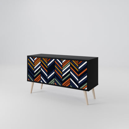 VIBRANT PATCHWORK Kompakt TV-bänk med 2 dörrar