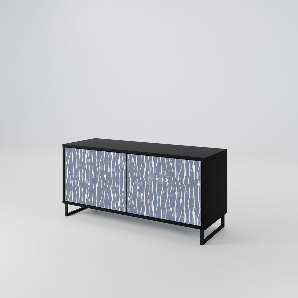 GRAPHITE RAIN Compact 2-Door TV Cabinet