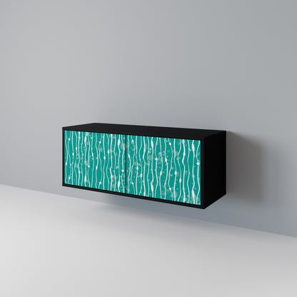 TURQUOISE RAIN Kompakt TV-bänk med 2 dörrar