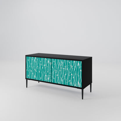 TURQUOISE RAIN Kompakt TV-bänk med 2 dörrar