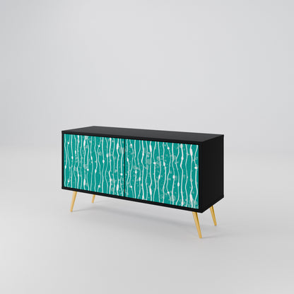 TURQUOISE RAIN Kompakt TV-bänk med 2 dörrar