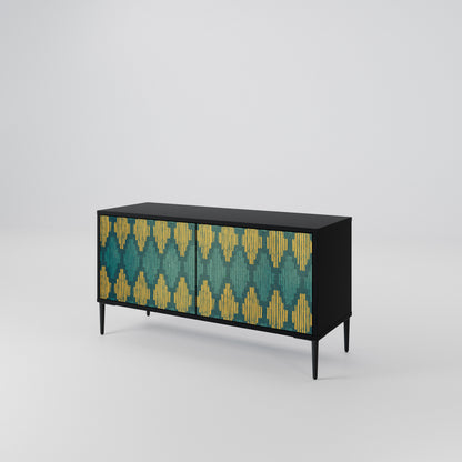 POLYGONS Kompakt TV-bänk med 2 dörrar