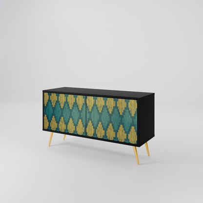 POLYGONS Kompakt TV-bänk med 2 dörrar