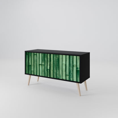NATURAL GREEN Kompakt TV-bänk med 2 dörrar
