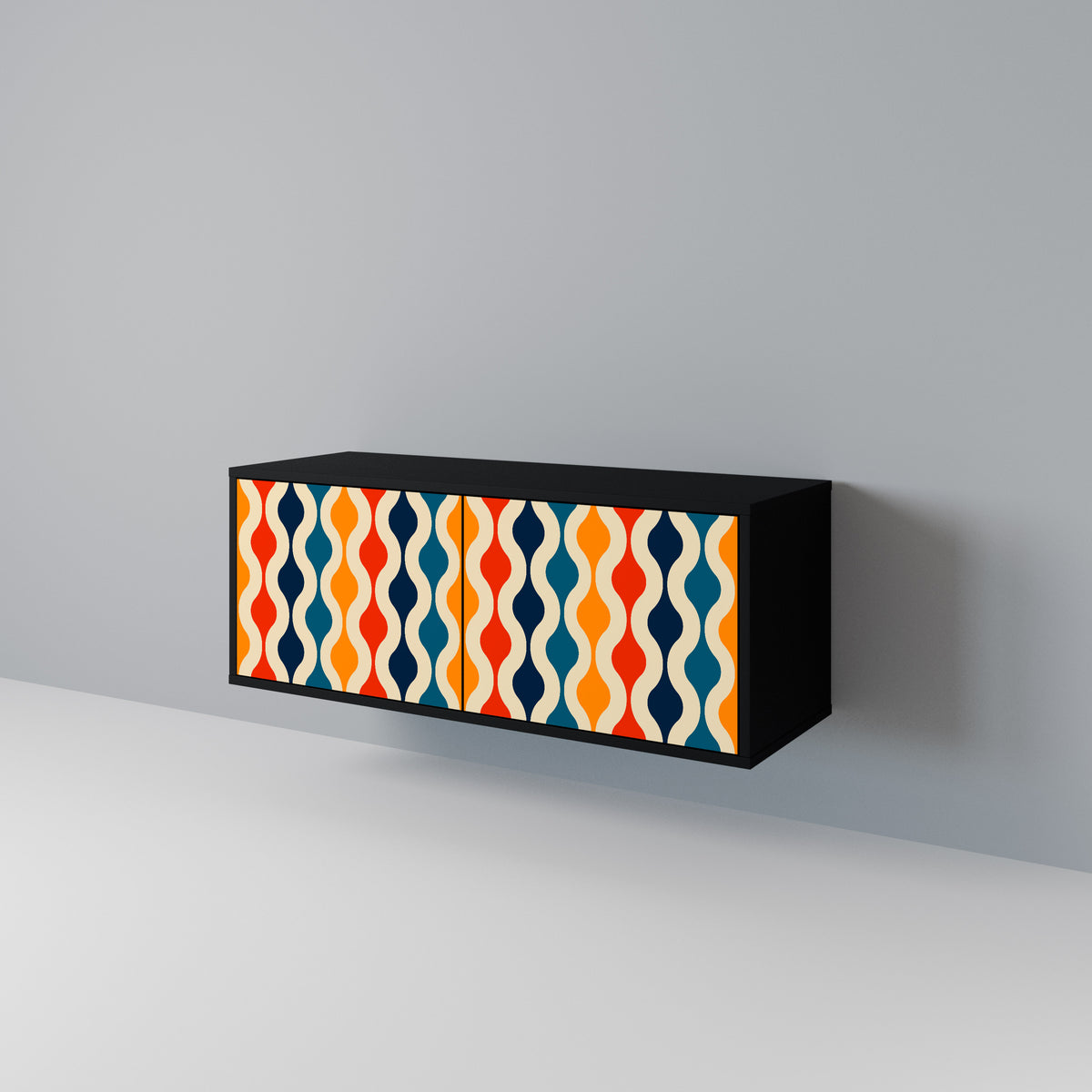 COLORFUL NOSTALGIA Compact 2-Door TV Cabinet