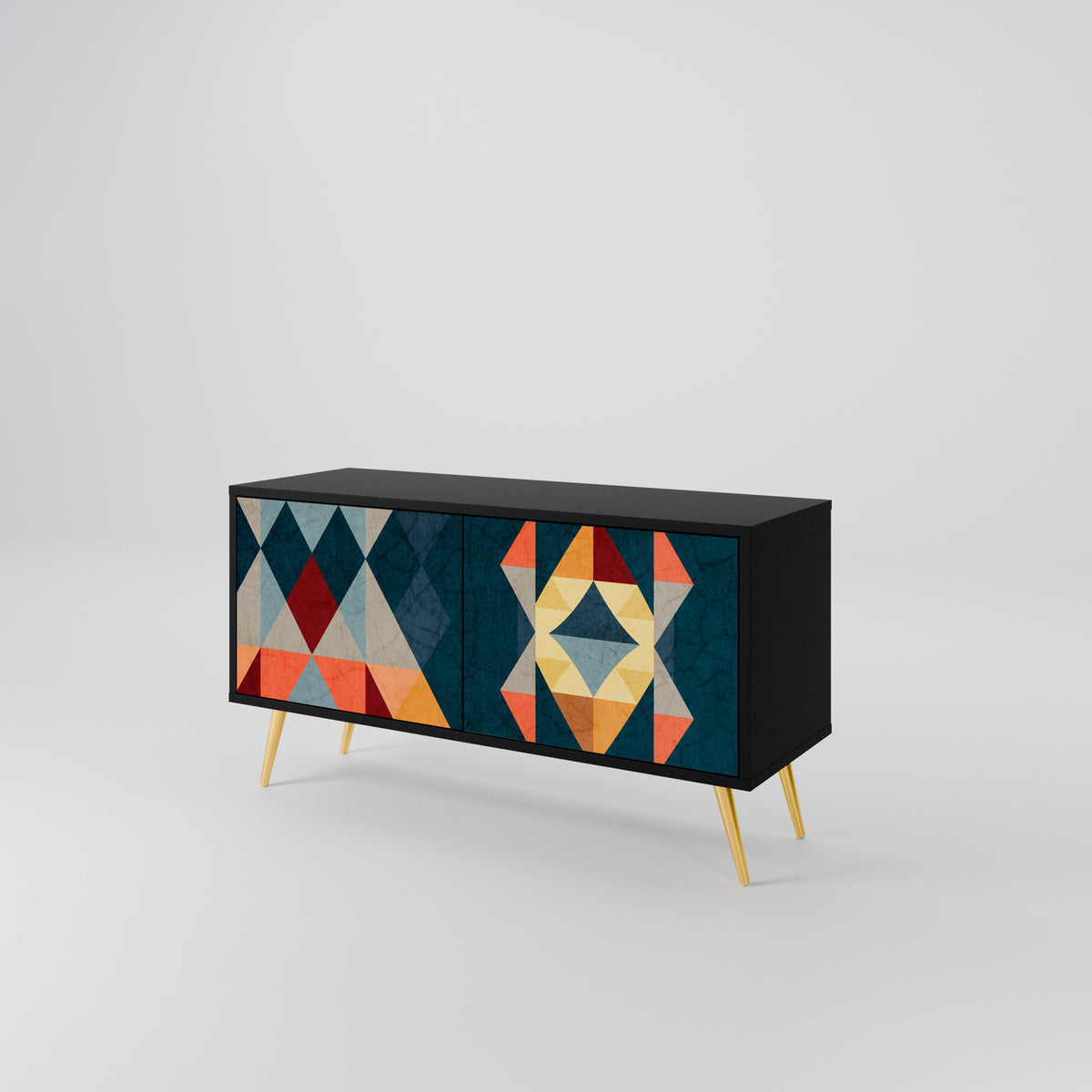 CRACKED ILLUSION Compact 2-Door TV Cabinet