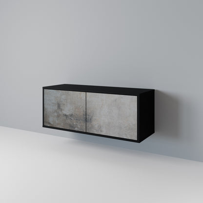 CONCRETE WALL Kompakt TV-bänk med 2 dörrar