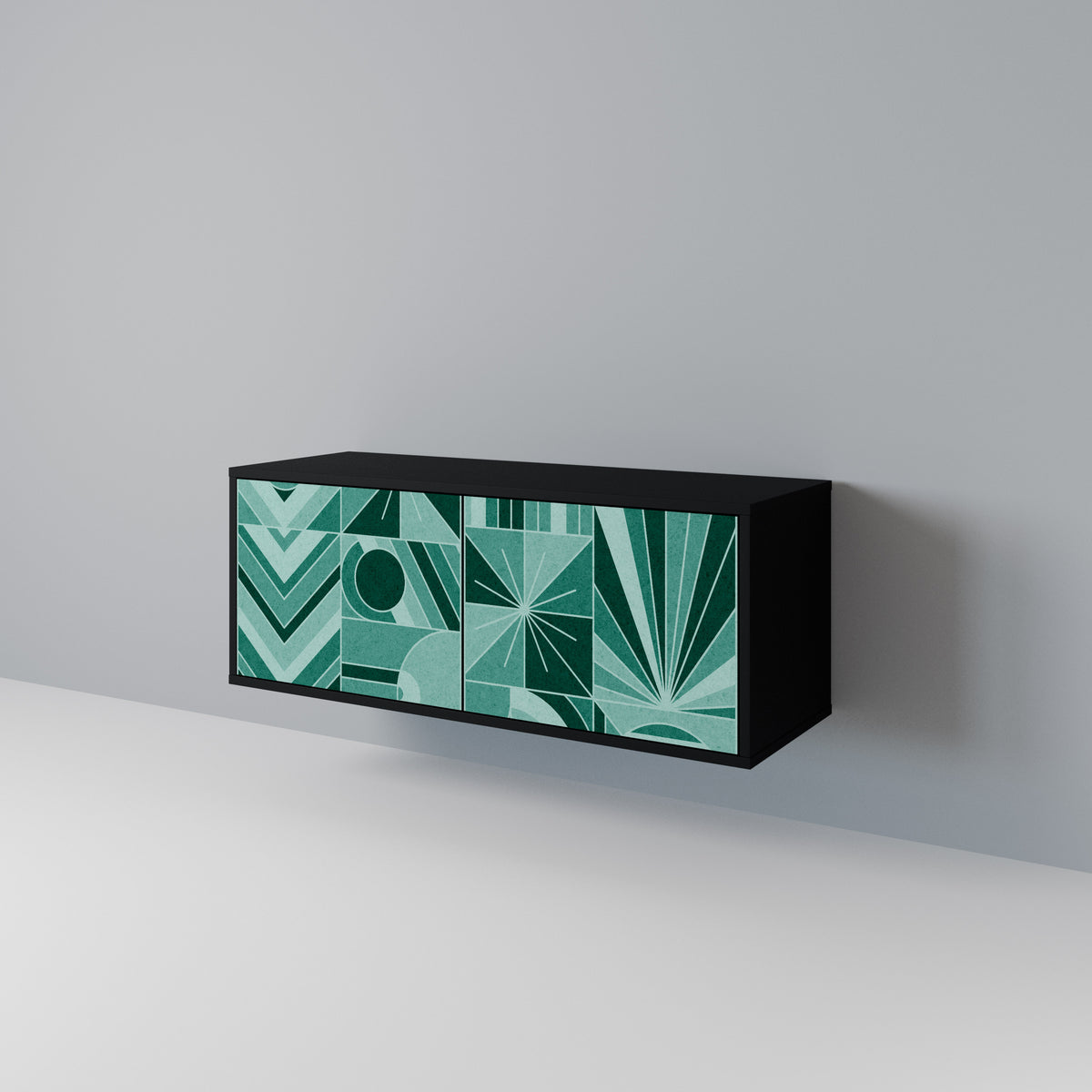 HARMONIC GRID Kompakt TV-bänk med 2 dörrar