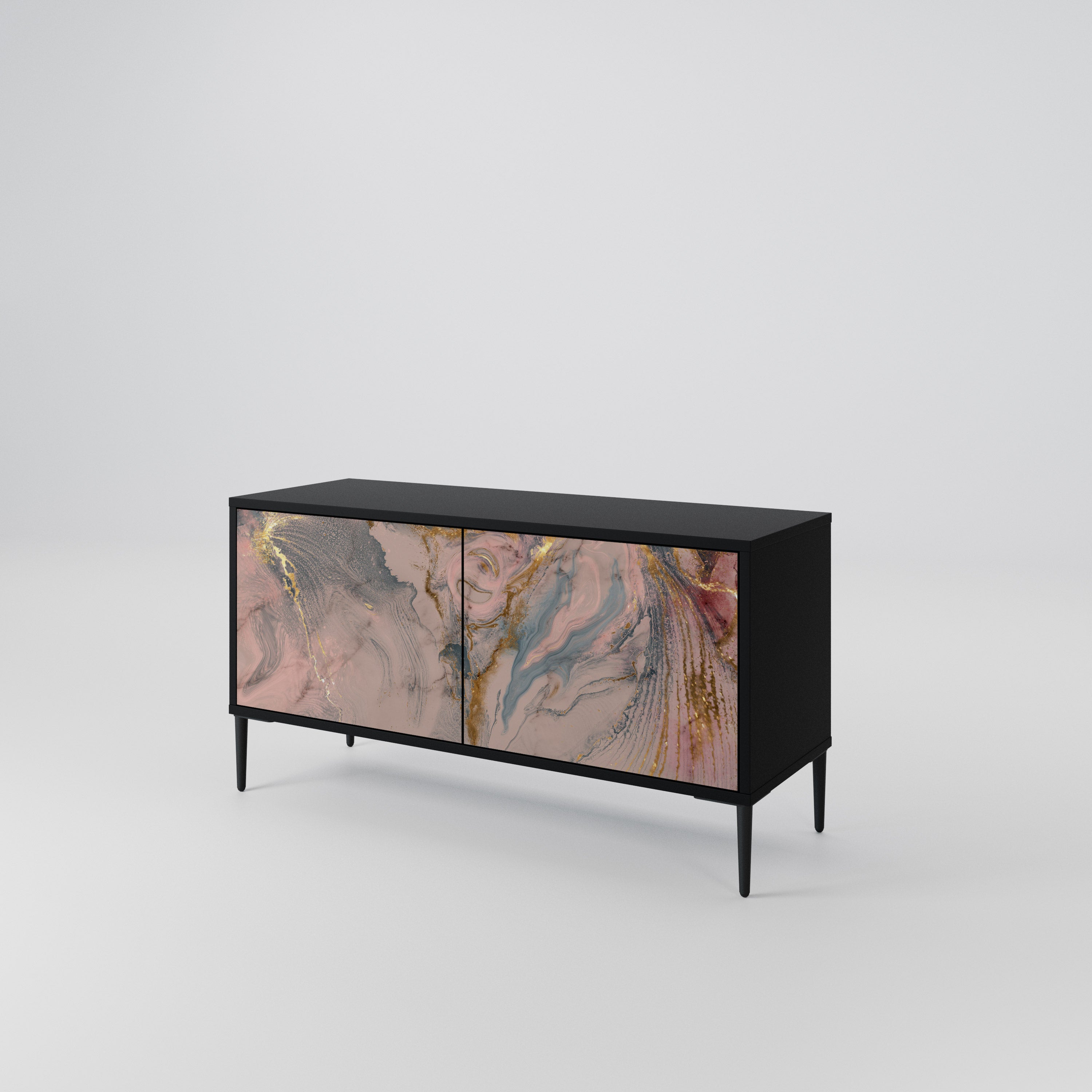 GILDED SWIRLS Compact 2-Door TV Cabinet