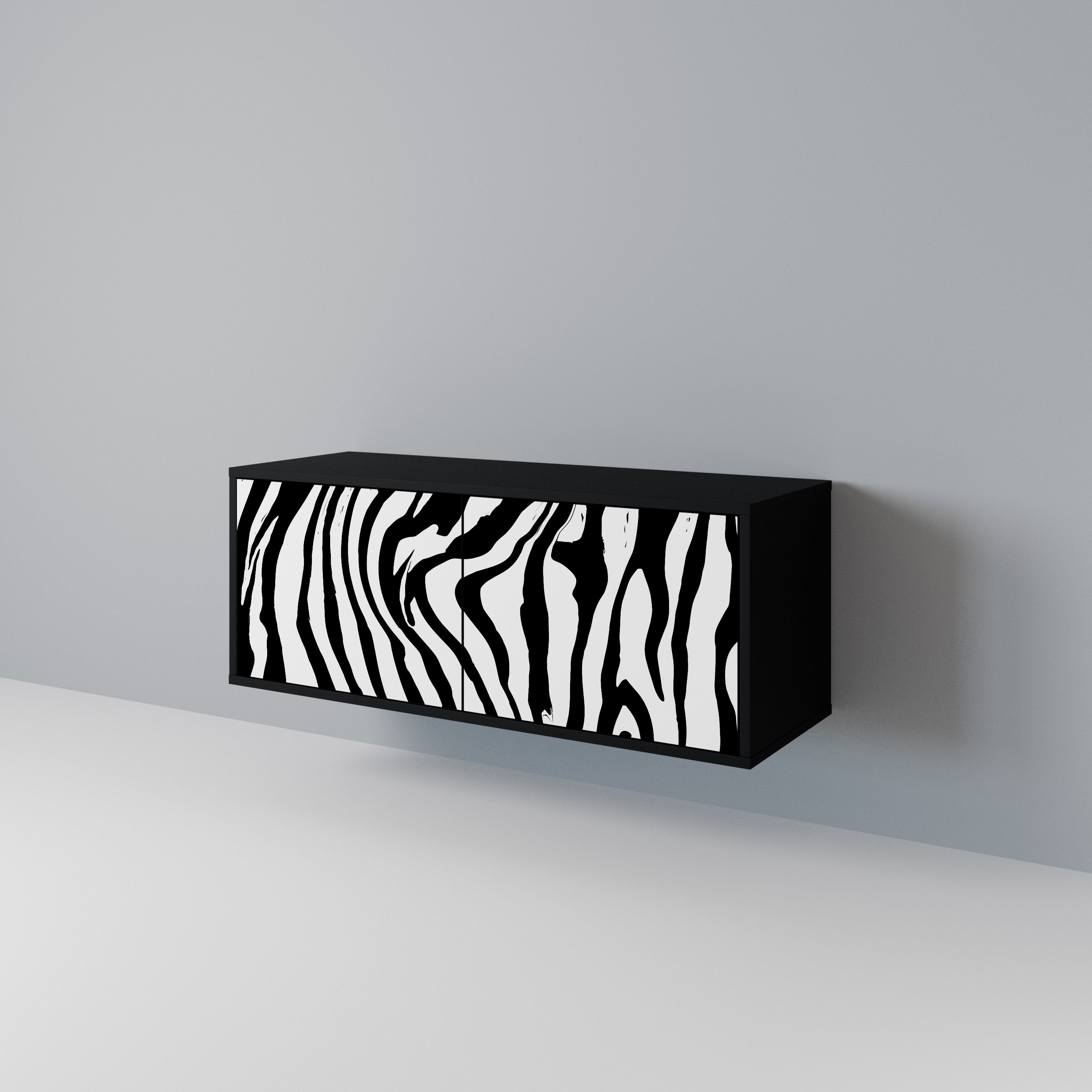 SPLENDID ZEBRA Compact 2-Door TV Cabinet