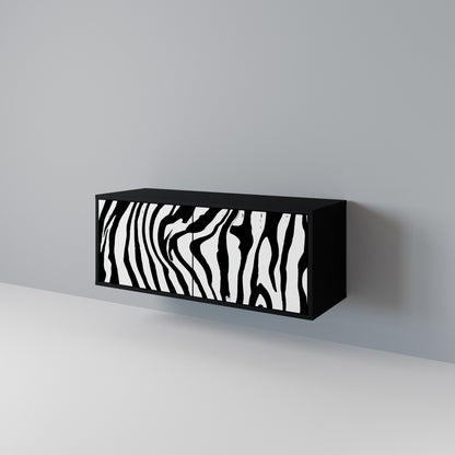 SPLENDID ZEBRA Kompakt TV-bänk med 2 dörrar