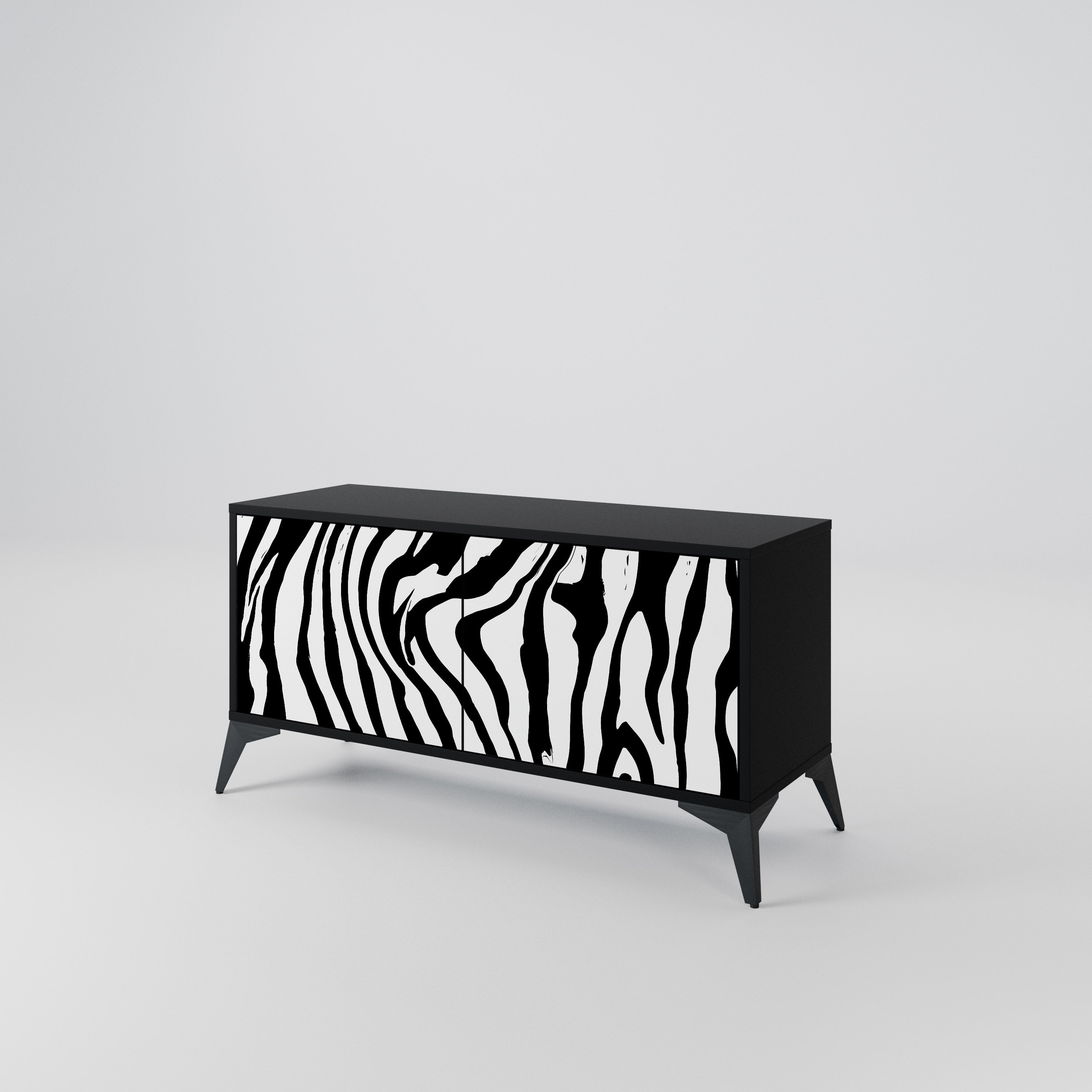 SPLENDID ZEBRA Compact 2-Door TV Cabinet