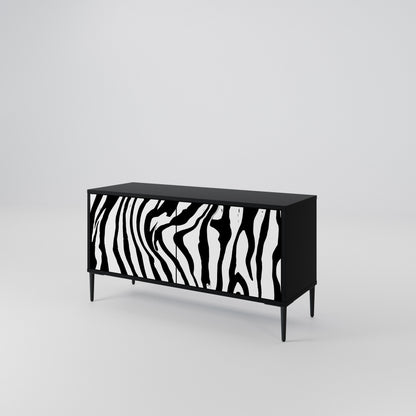 SPLENDID ZEBRA Kompakt TV-bänk med 2 dörrar