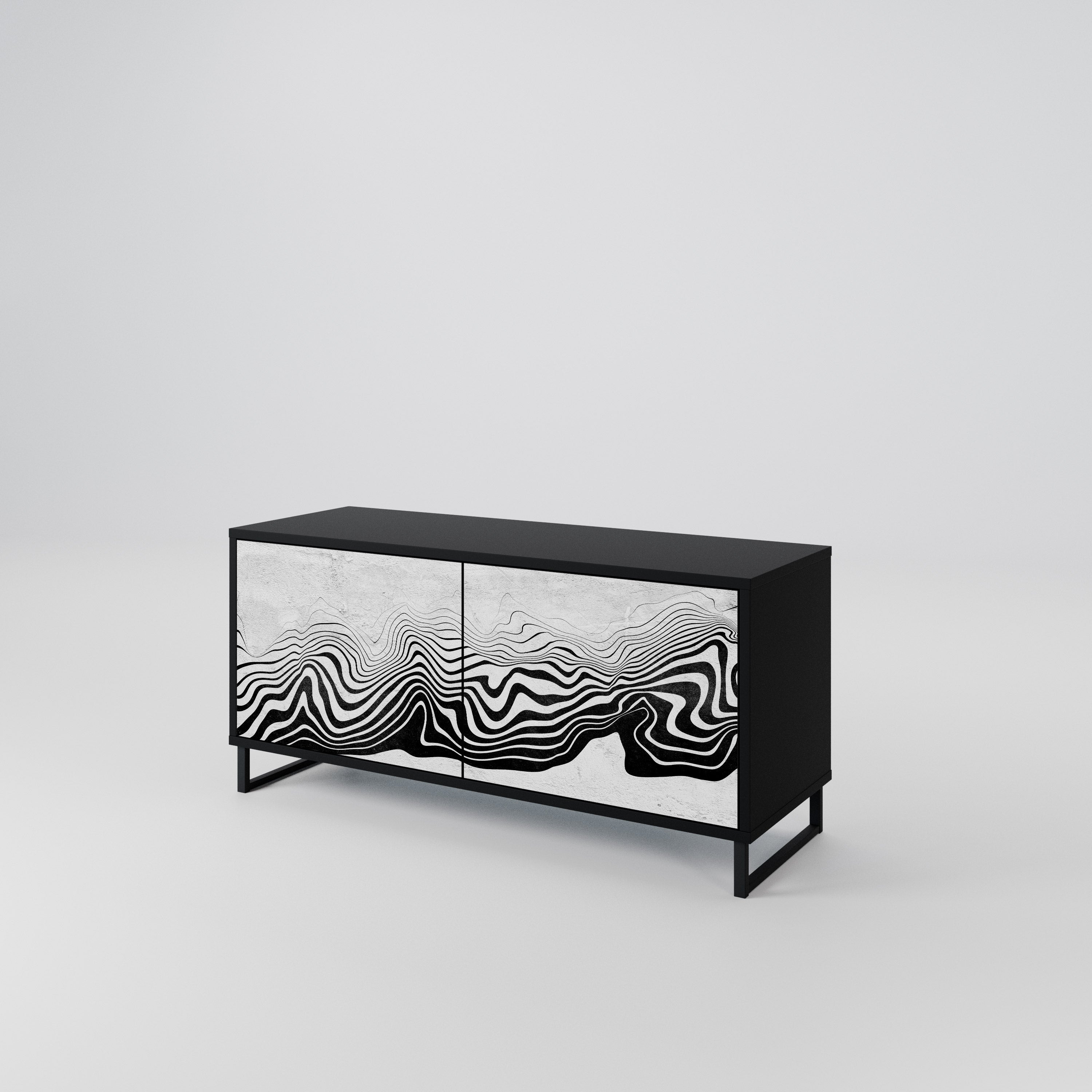 MONOCHROME MIRAGE Compact 2-Door TV Cabinet