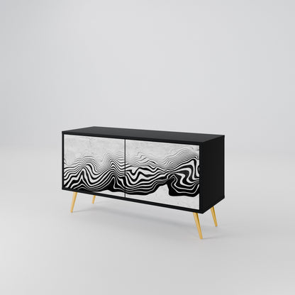 MONOCHROME MIRAGE Kompakt TV-bänk med 2 dörrar