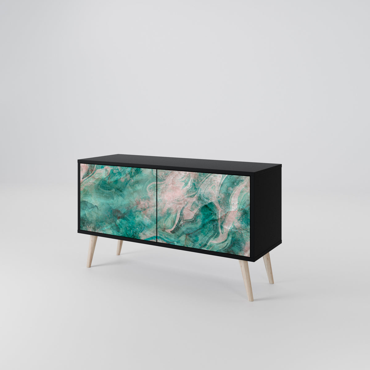 ABSTRACT ALCHEMY Kompakt TV-bänk med 2 dörrar