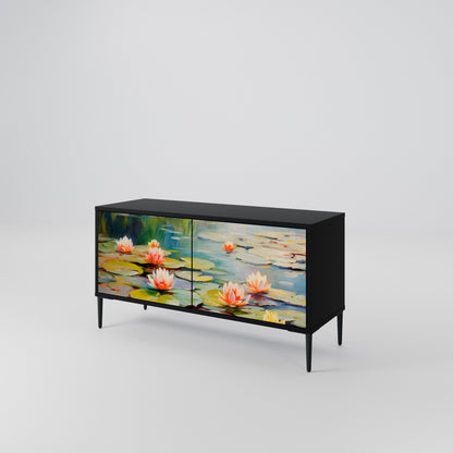 BLOOMING WATERS Kompakt TV-bänk med 2 dörrar