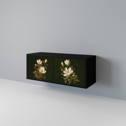 FLORAL NOIR Kompakt TV-bänk med 2 dörrar