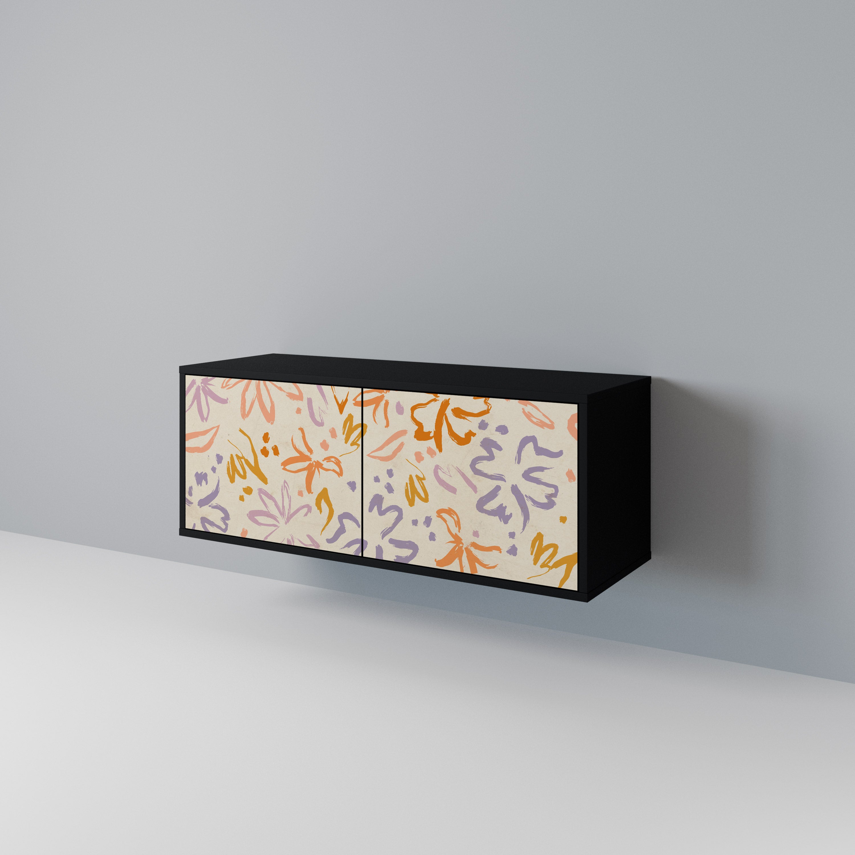 SPRING WHIMSY Kompakt TV-bänk med 2 dörrar