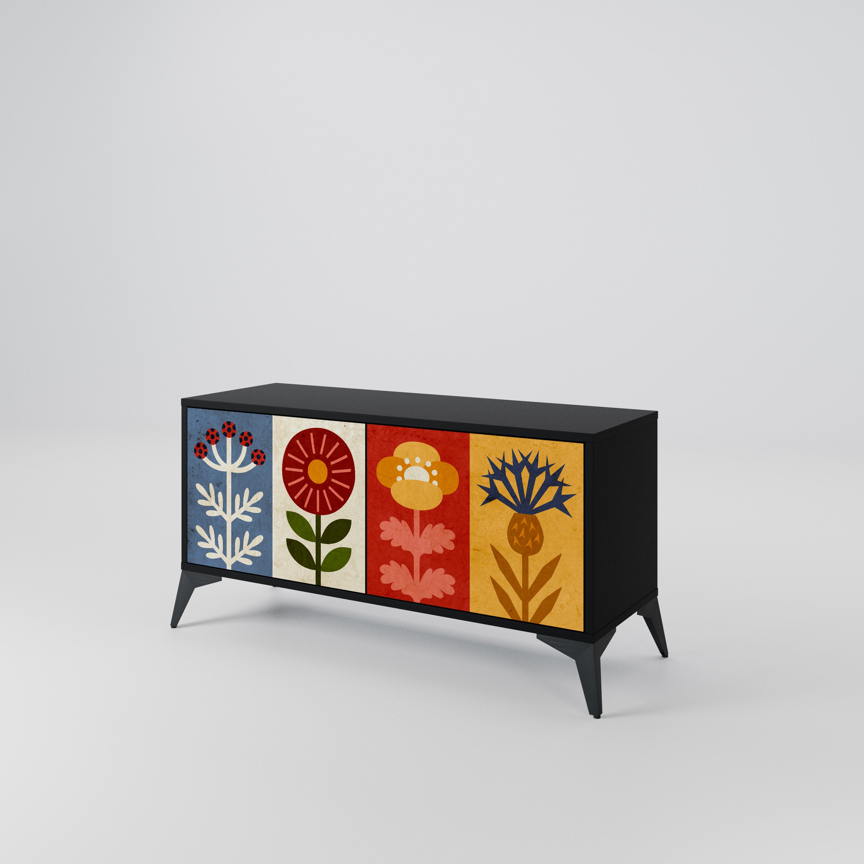 SCANDIC FLOWERET Compact 2-Door TV Cabinet