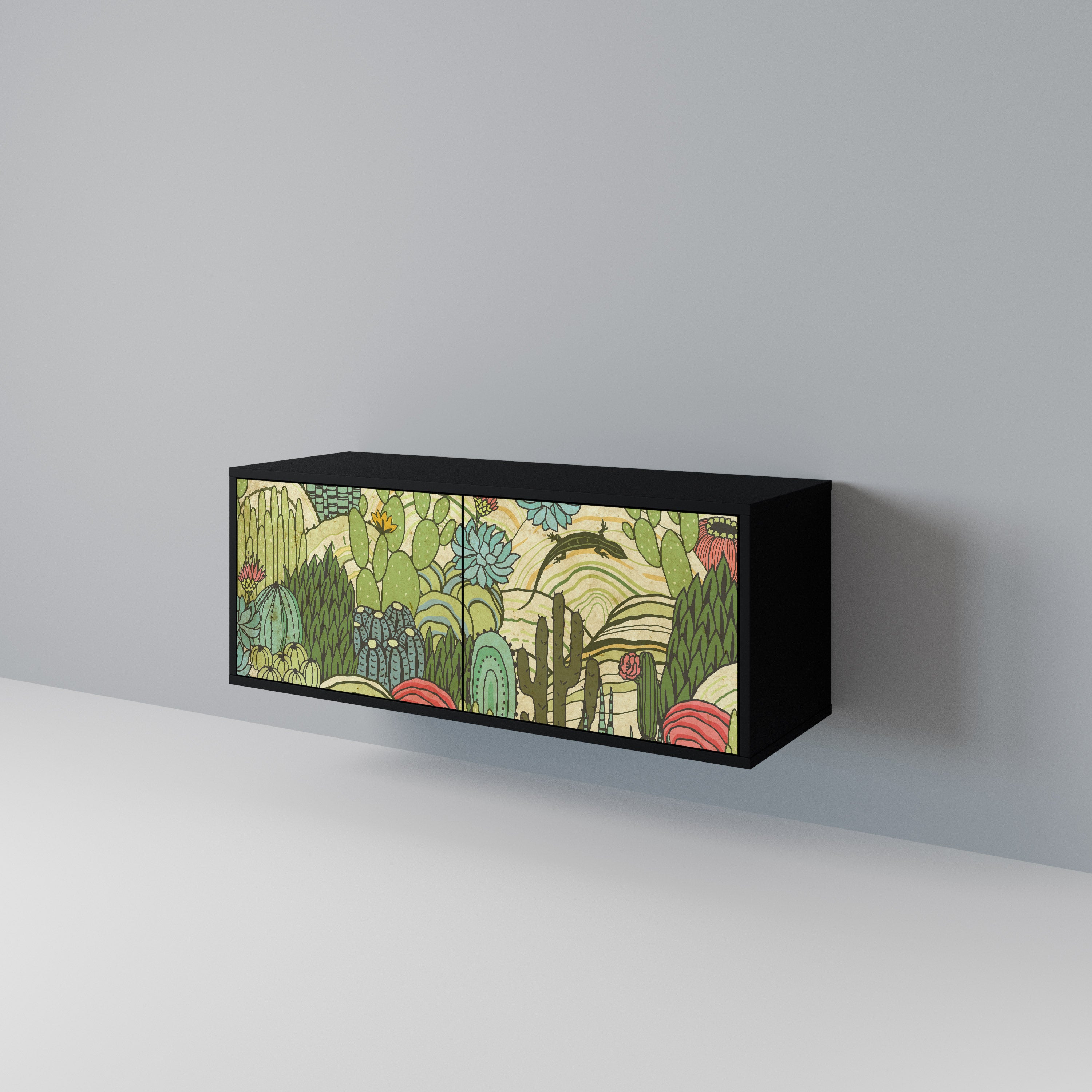 SUCCULENTS KALEIDOSCOPE Kompakt TV-bänk med 2 dörrar