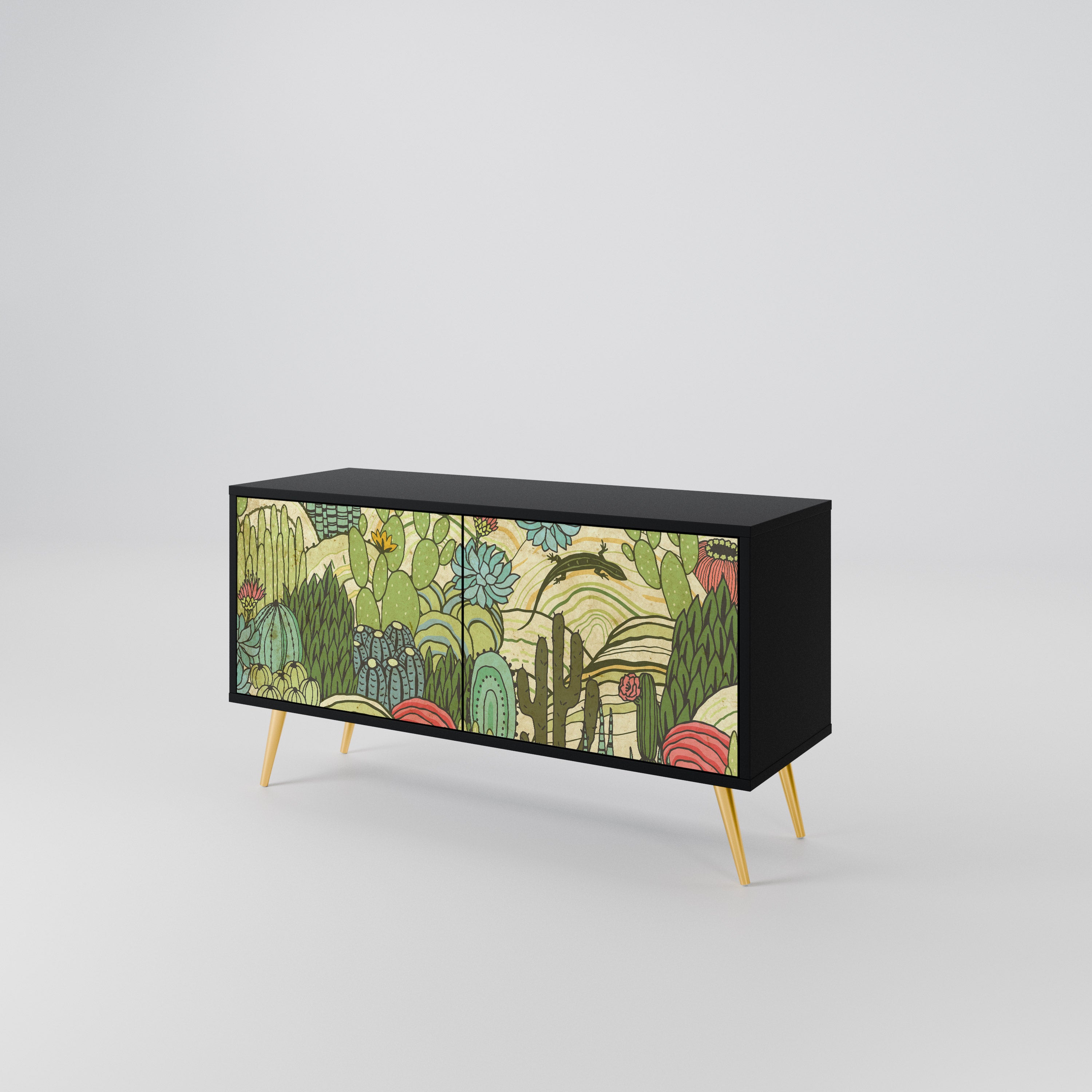 SUCCULENTS KALEIDOSCOPE Kompakt TV-bänk med 2 dörrar