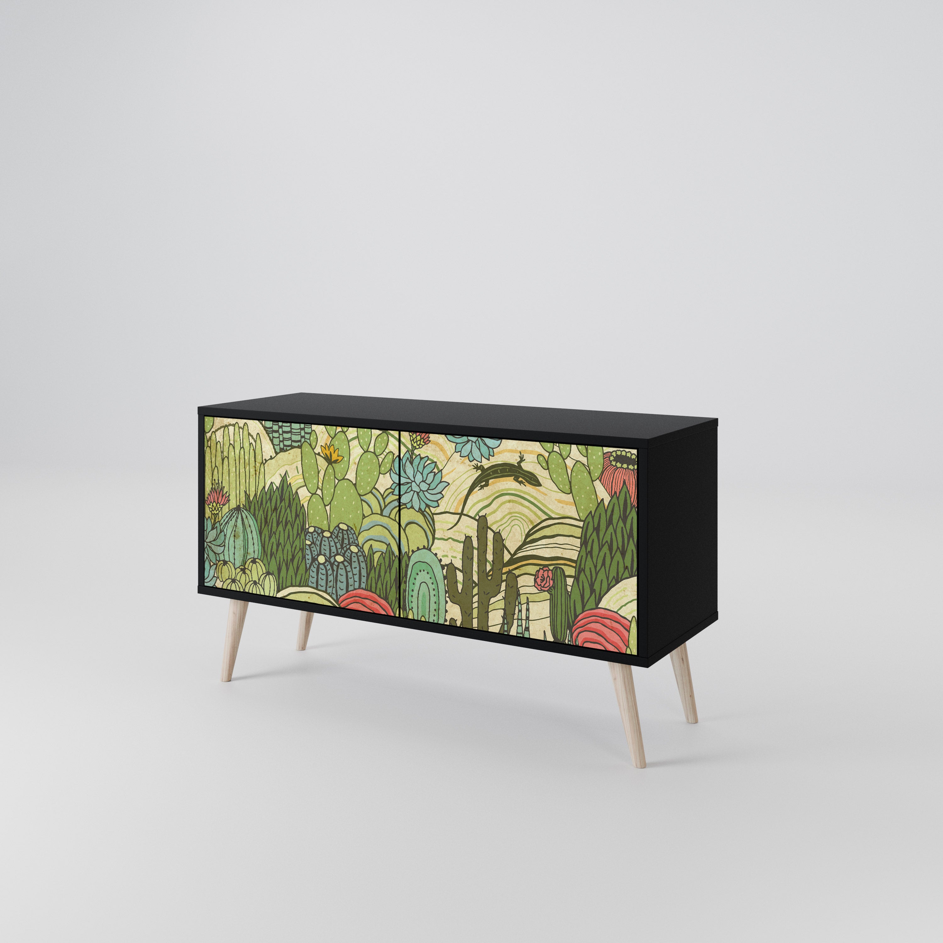 SUCCULENTS KALEIDOSCOPE Kompakt TV-bänk med 2 dörrar