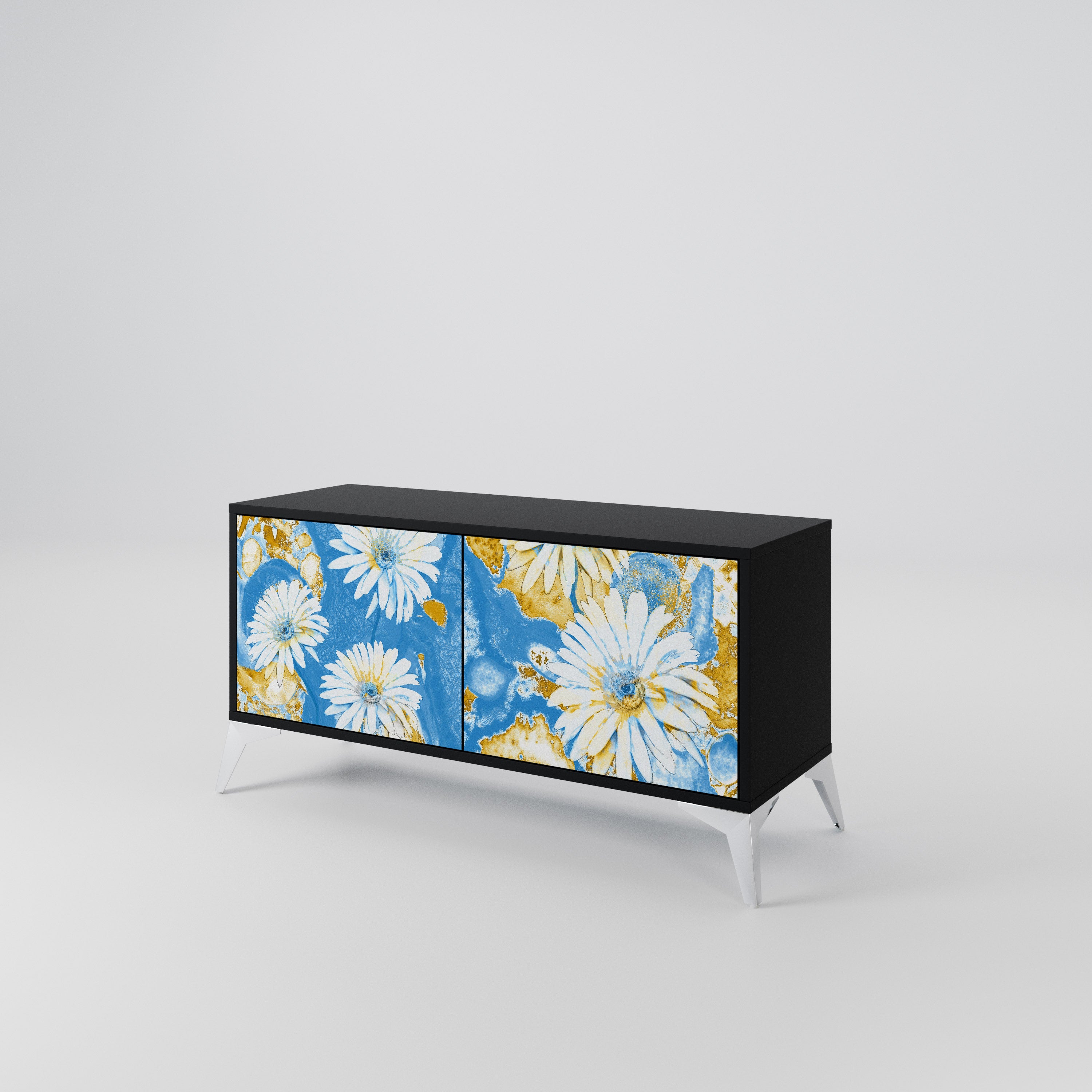 DAISY LUXE Kompakt TV-bänk med 2 dörrar