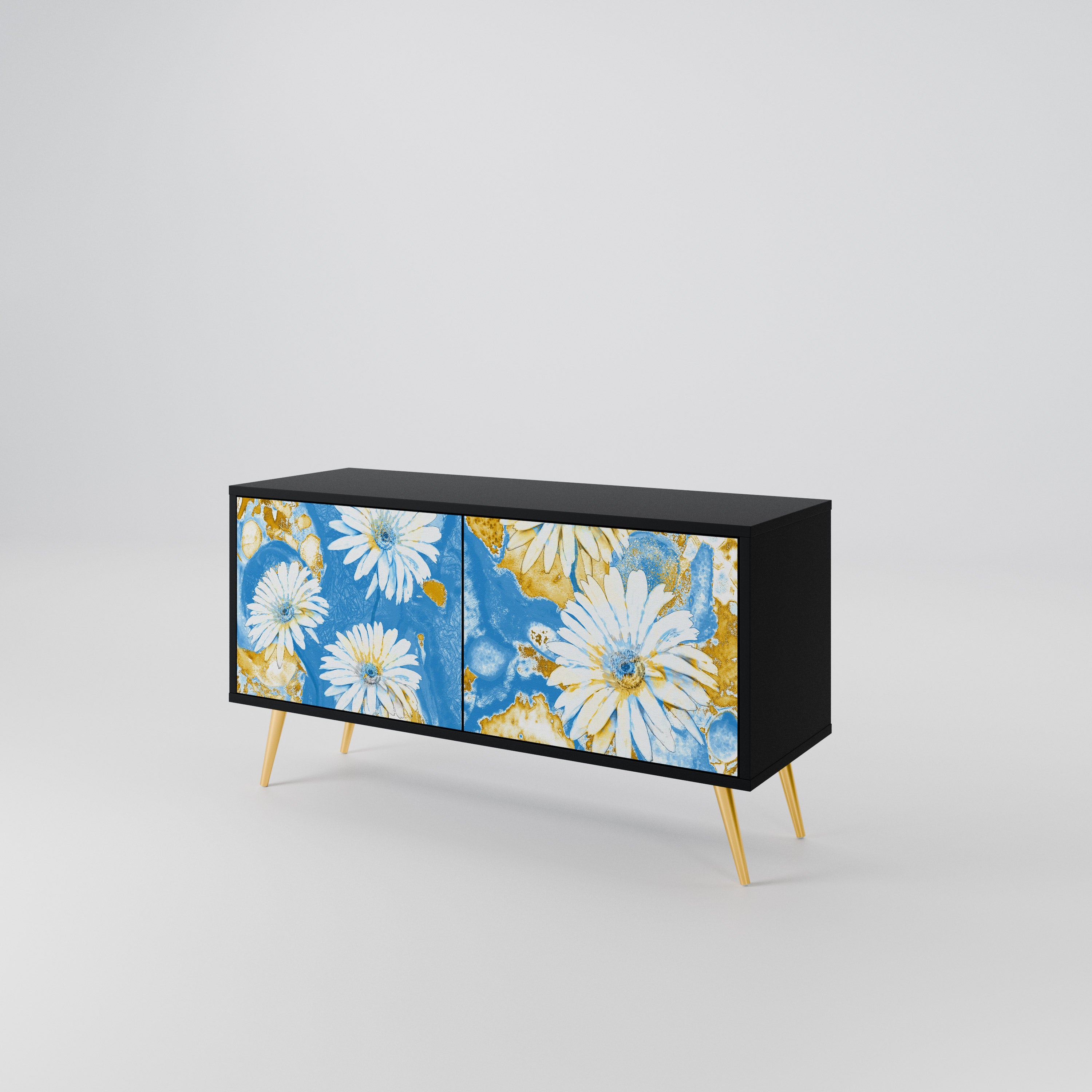 DAISY LUXE Kompakt TV-bänk med 2 dörrar