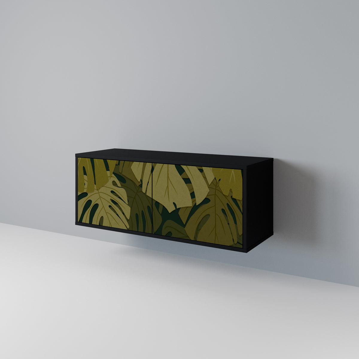 TROPICAL BEAUTY Kompakt TV-bänk med 2 dörrar