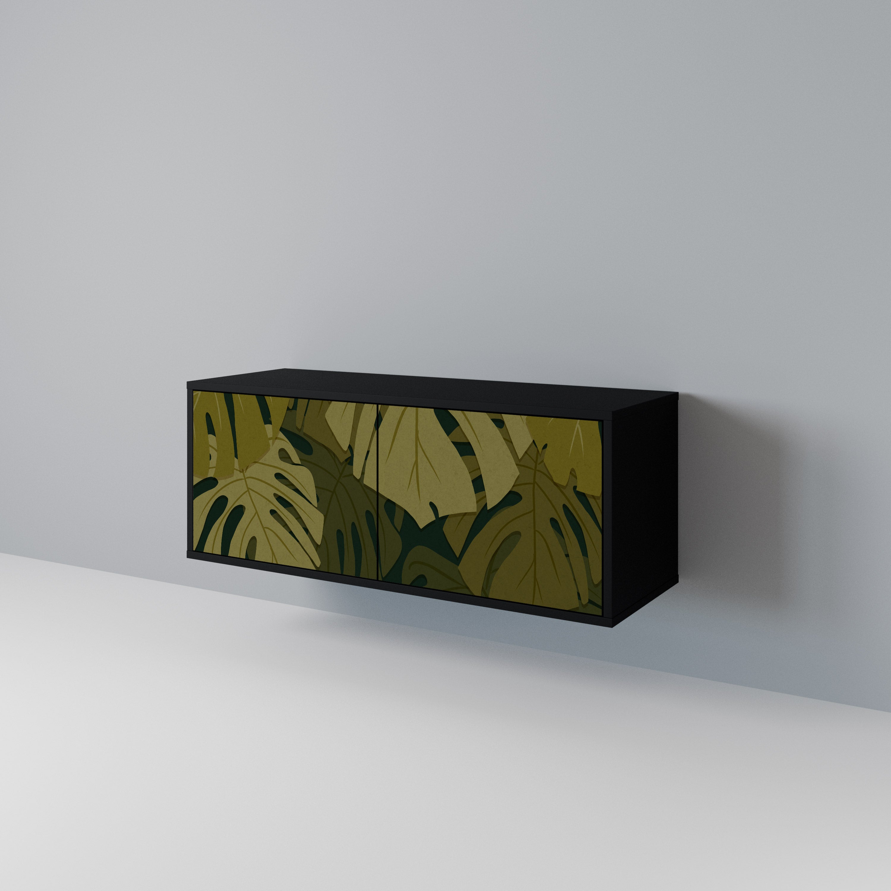TROPICAL BEAUTY Kompakt TV-bänk med 2 dörrar