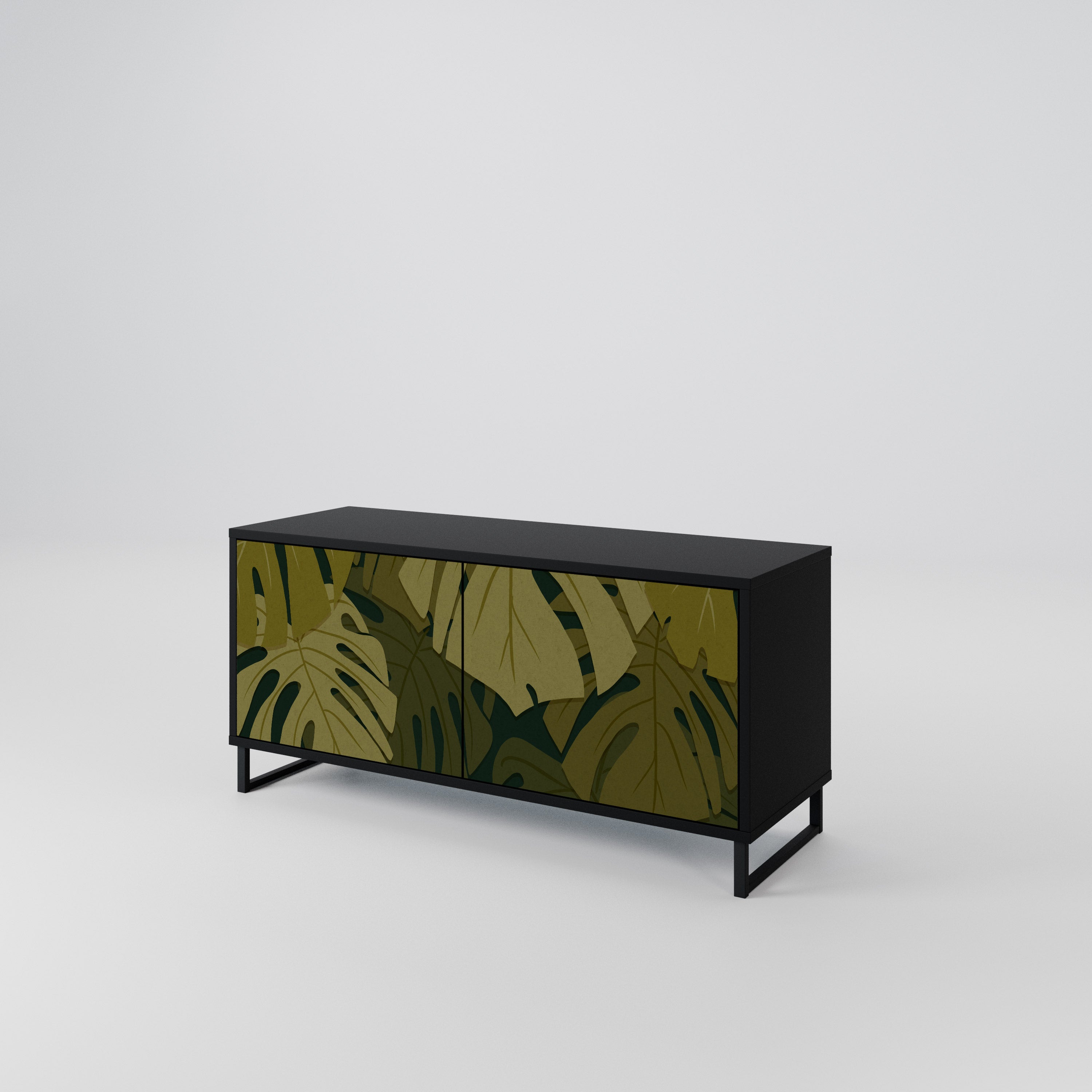 TROPICAL BEAUTY Kompakt TV-bänk med 2 dörrar