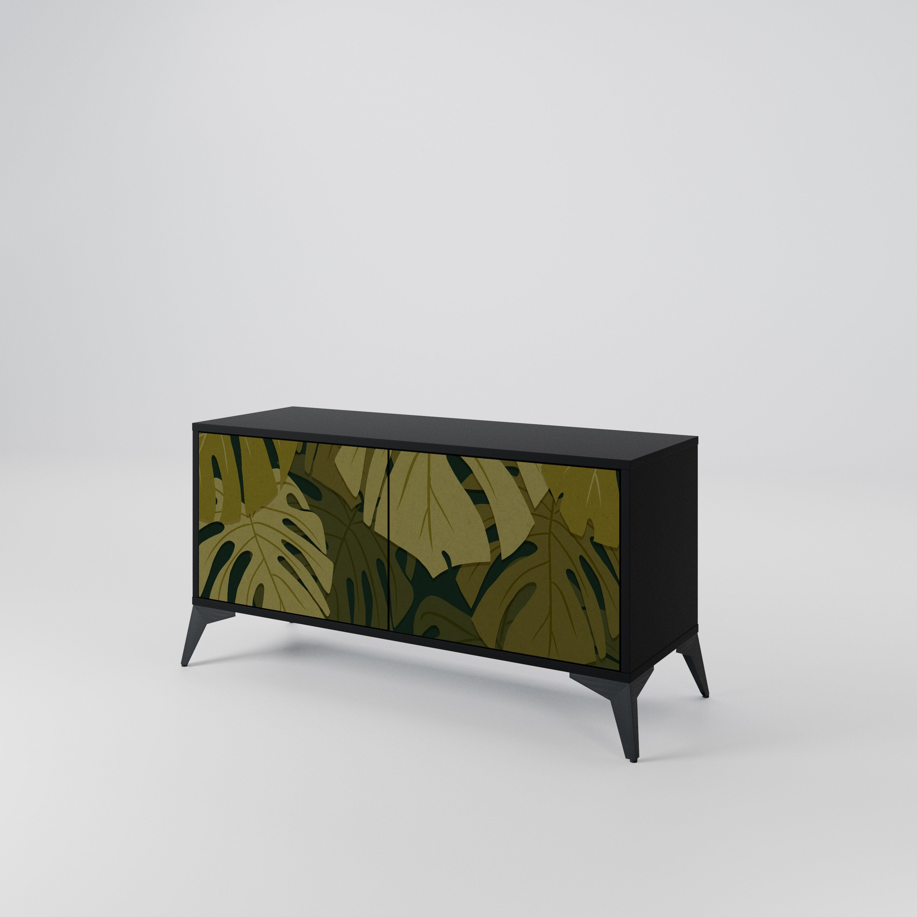 TROPICAL BEAUTY Kompakt TV-bänk med 2 dörrar