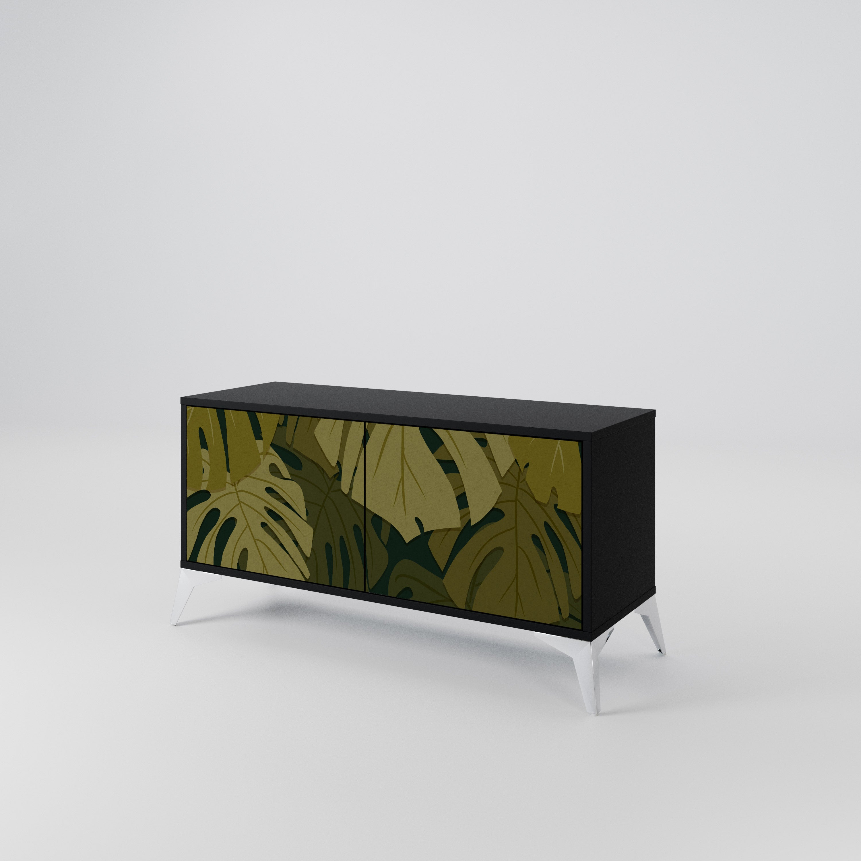 TROPICAL BEAUTY Kompakt TV-bänk med 2 dörrar