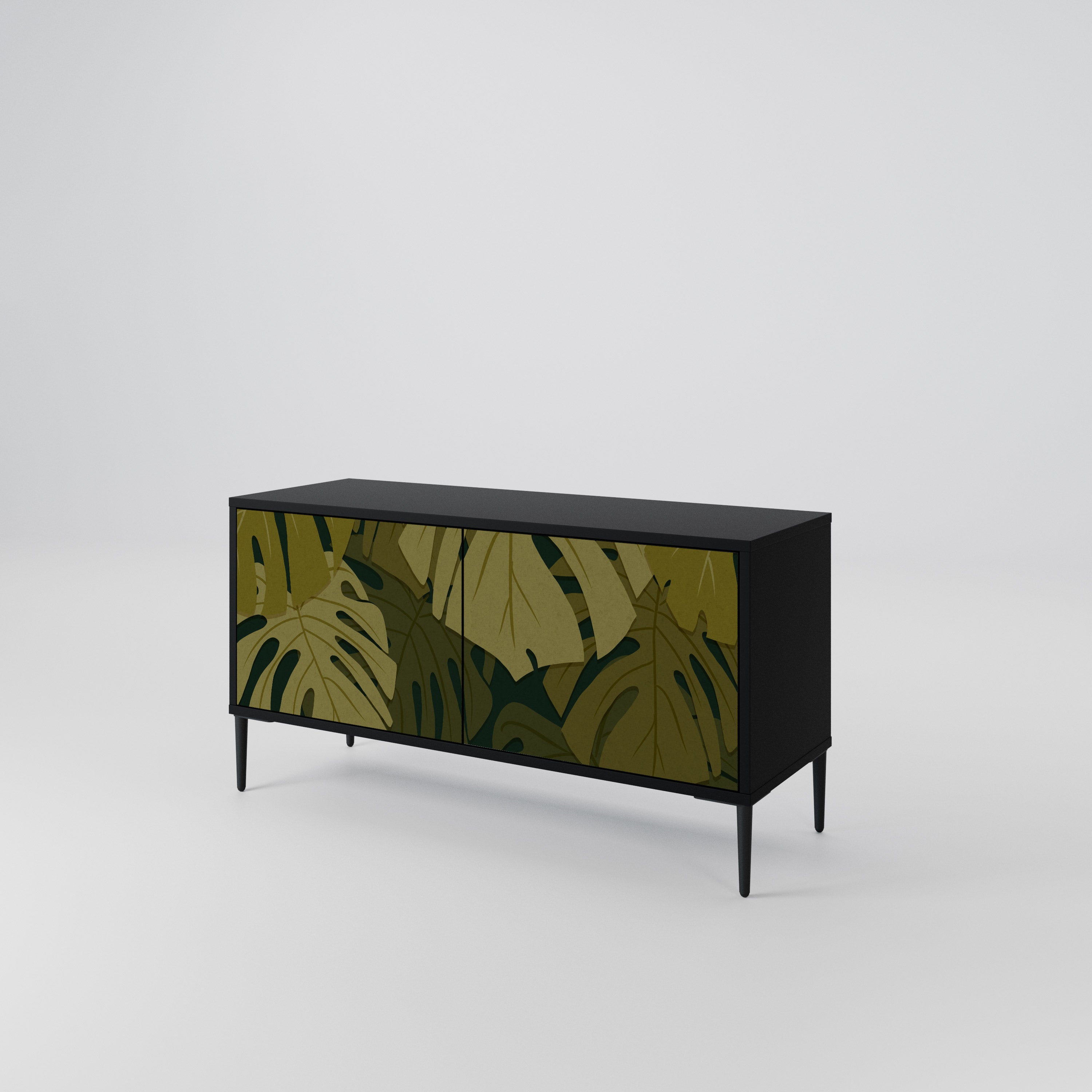 TROPICAL BEAUTY Kompakt TV-bänk med 2 dörrar