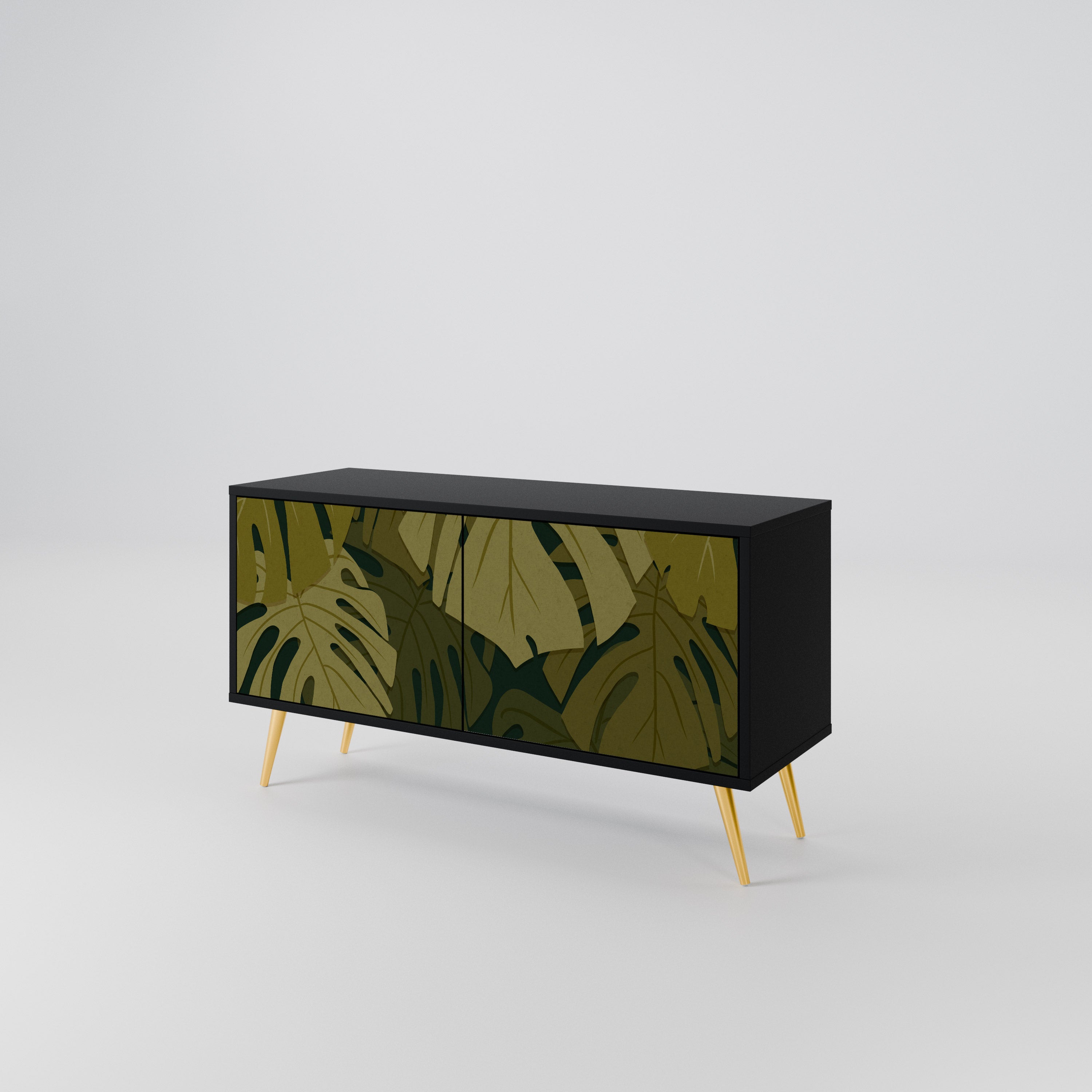 TROPICAL BEAUTY Kompakt TV-bänk med 2 dörrar