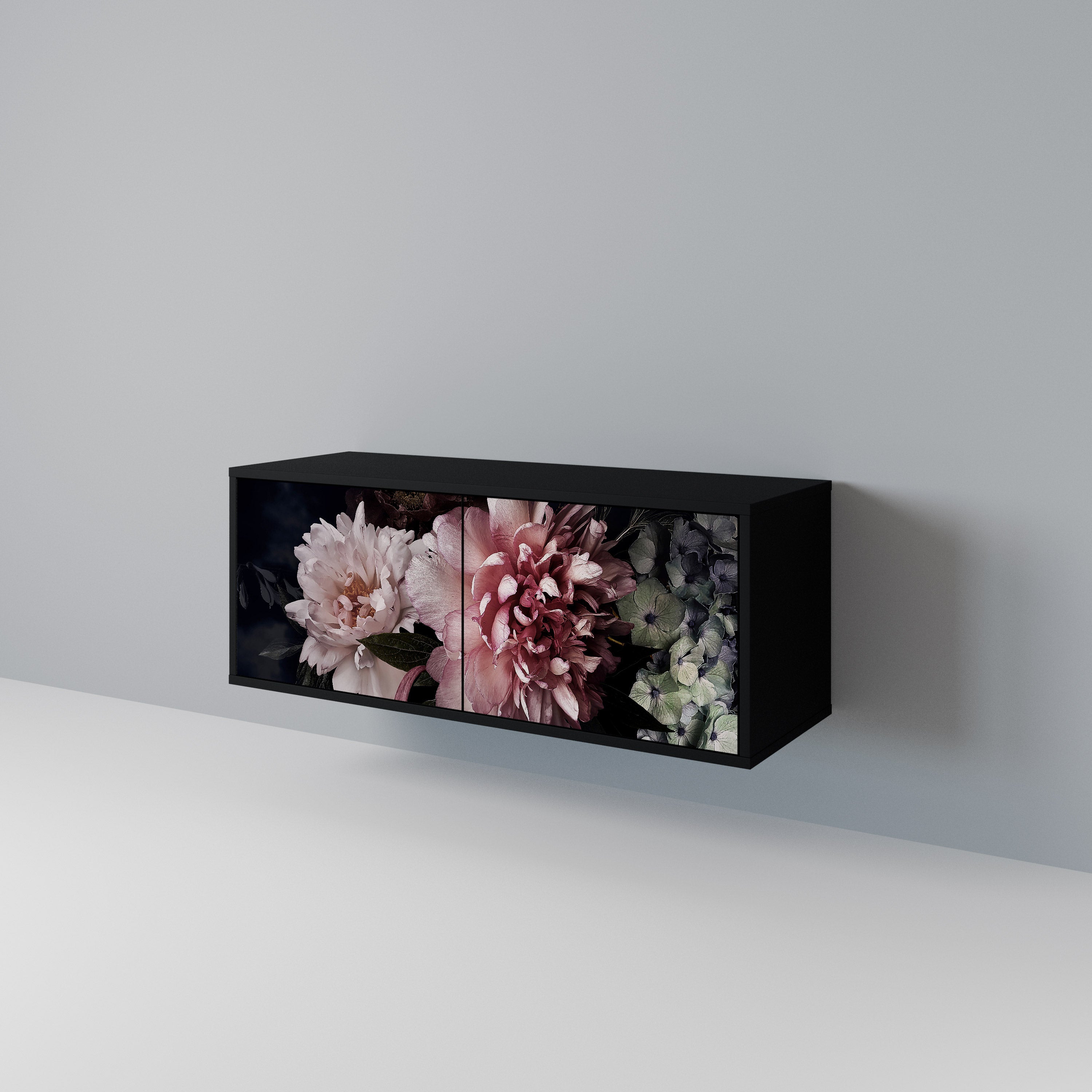 PURE BLOSSOM Kompakt TV-bänk med 2 dörrar