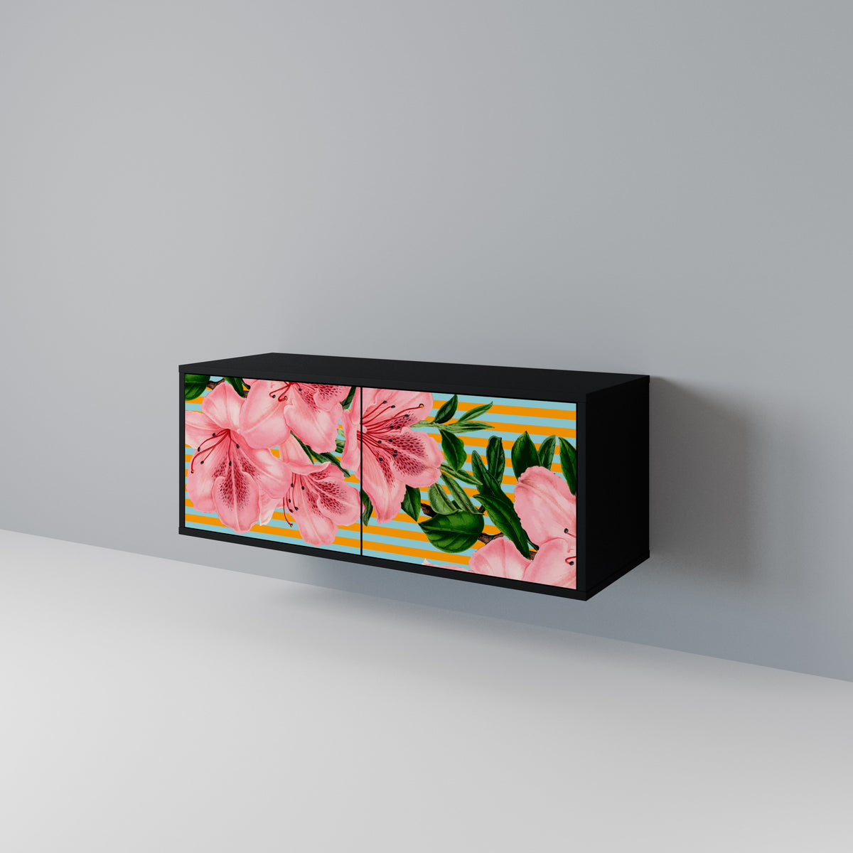 FRAGILE BEAUTY Kompakt TV-bänk med 2 dörrar