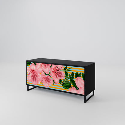 FRAGILE BEAUTY Kompakt TV-bänk med 2 dörrar