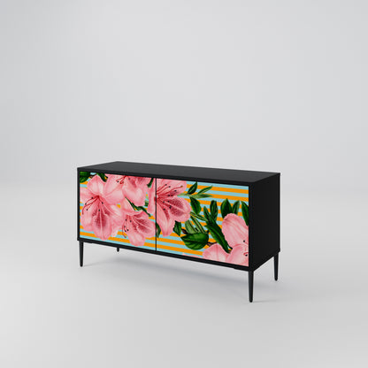 FRAGILE BEAUTY Kompakt TV-bänk med 2 dörrar