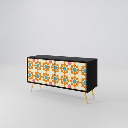FLORAL DECOR Kompakt TV-bänk med 2 dörrar