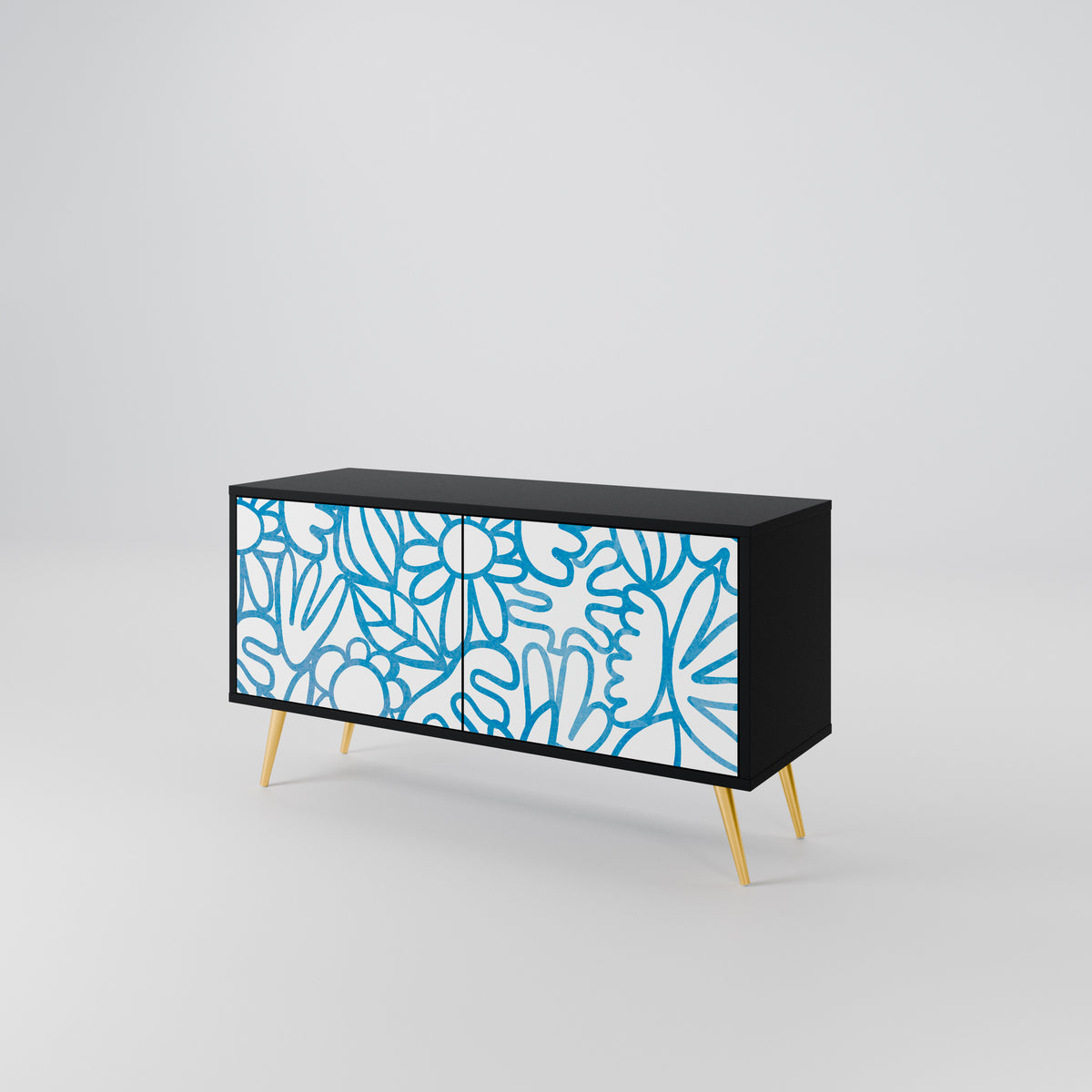 BLOOMY MORNING Compact 2-Door TV Cabinet